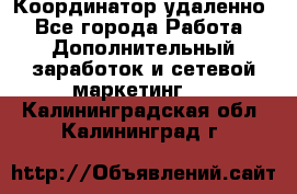 Координатор удаленно - Все города Работа » Дополнительный заработок и сетевой маркетинг   . Калининградская обл.,Калининград г.